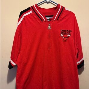 STARTER‎ Red Chicago Bulls Short Sleeve Shirt